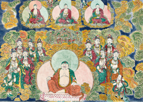 临汾画家梅莹临摹完成广胜寺壁画