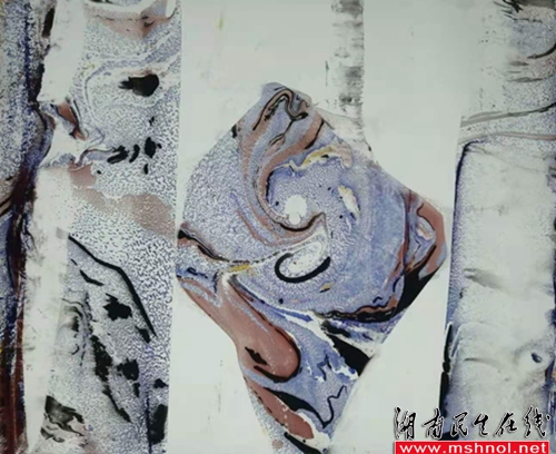 湖南“画乡小河”创始人、画家练亿章抽象画“源”主题艺术欣赏