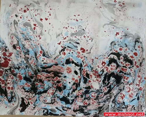 湖南“画乡小河”创始人、画家练亿章抽象画“源”主题艺术欣赏